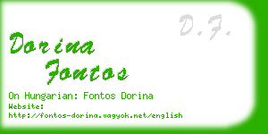 dorina fontos business card